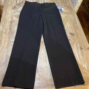 Women's Black Slacks Sag Harbor Stretch 8 NWT the Slimming Solution